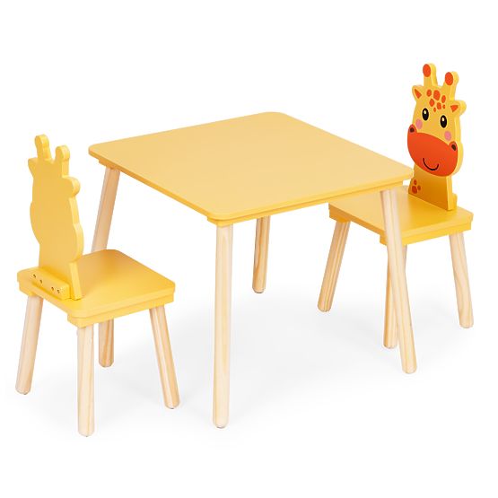Set di mobili per bambini tavolo + 2 sedie giraffa ECOTOYS
