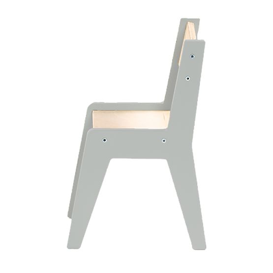 Set di mobili per bambini tavolo e due sedie con accessori - grigio