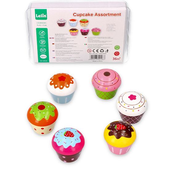 Set di muffin in legno