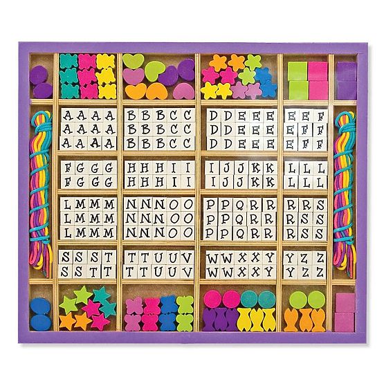 Set di perline con lettere