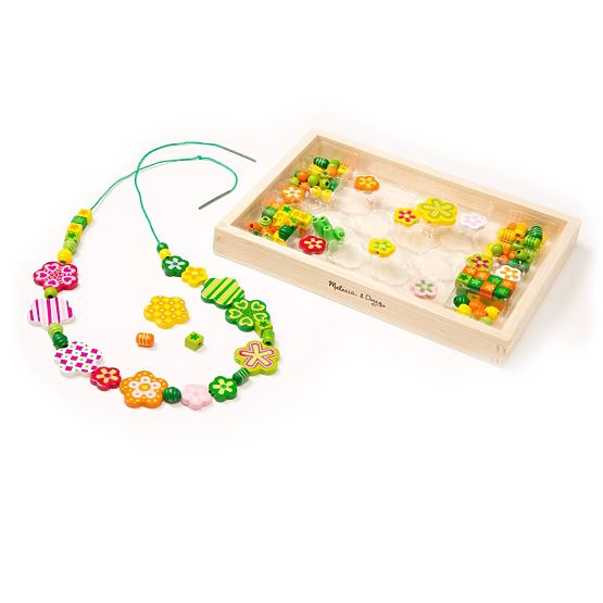 Set di perline verdi Fiorellini