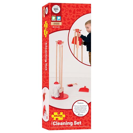 Set di pulizia giocattolo Bigjigs Toys rosso