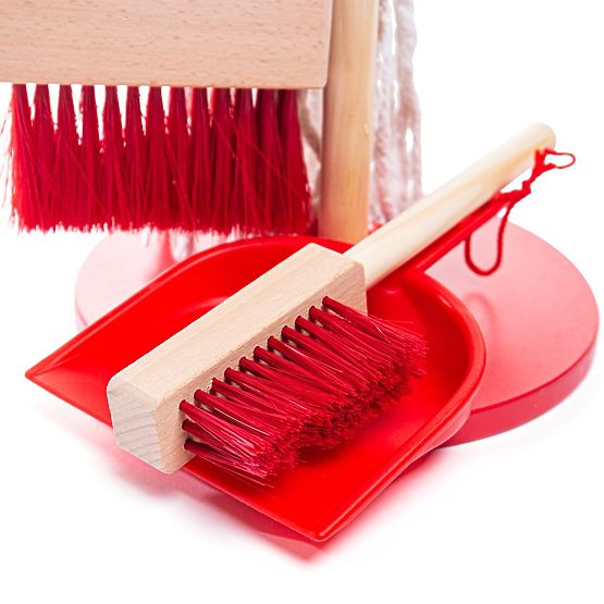 Set di pulizia giocattolo Bigjigs Toys rosso