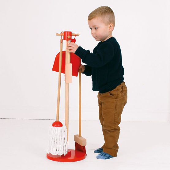 Set di pulizia giocattolo Bigjigs Toys rosso