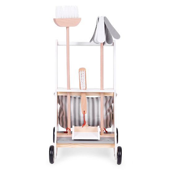 Set di pulizia in legno con carrello ECOTOYS