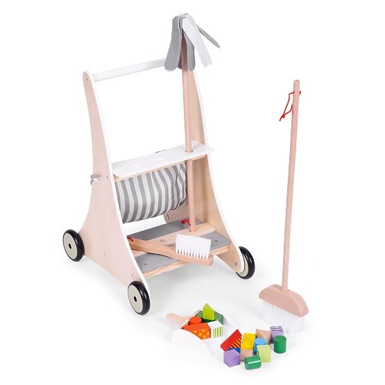 Set di pulizia in legno con carrello ECOTOYS