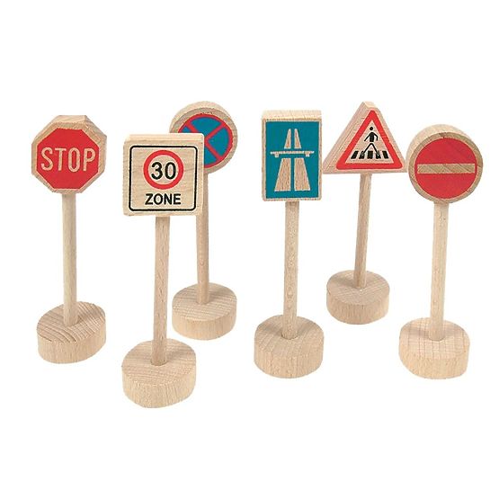 Set di segnali stradali WoodyLand 6 pezzi