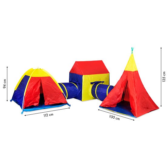 Set di tende per bambini 5 in 1 casetta + tunnel IPLAY