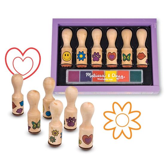 Set di timbri in legno Melissa & Doug - 6 pz