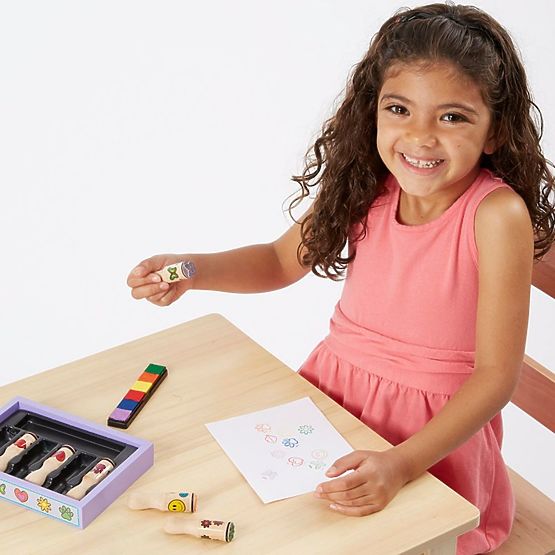 Set di timbri in legno Melissa & Doug - 6 pz
