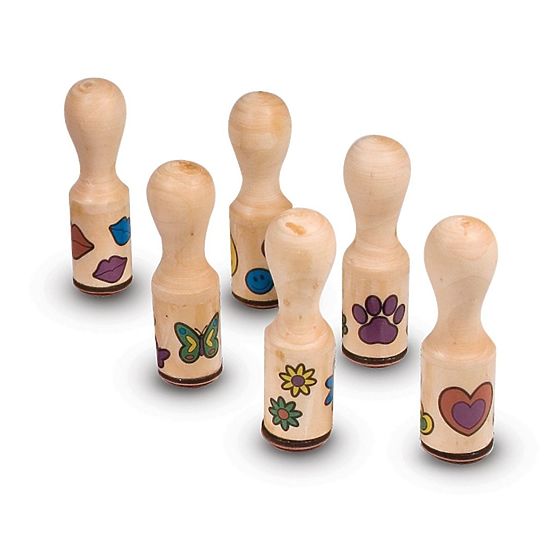 Set di timbri in legno Melissa & Doug - 6 pz