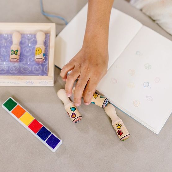 Set di timbri in legno Melissa & Doug - 6 pz
