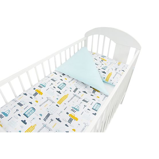 Parure lenzuola 120x90 cm City - turchese