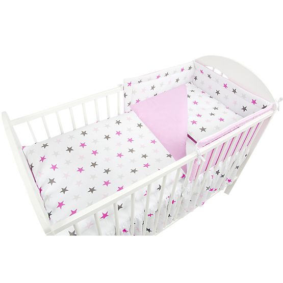 Parure lenzuola 135 x 100 cm Stelle - rosa