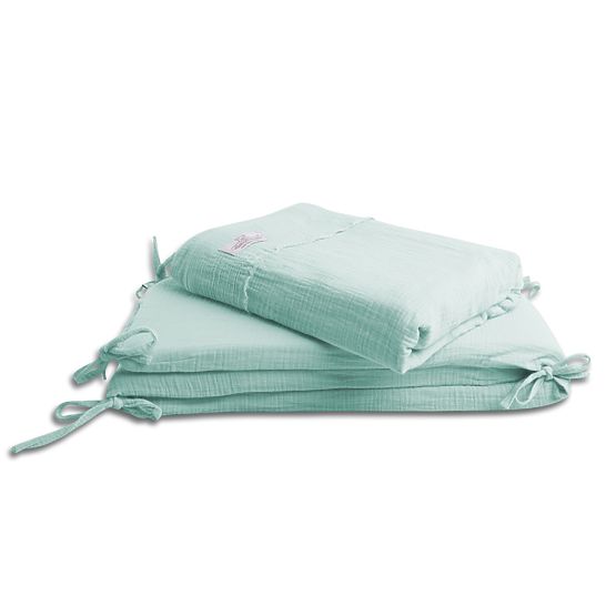 Set lenzuola in mussola da 3 pezzi Heavens - Menta