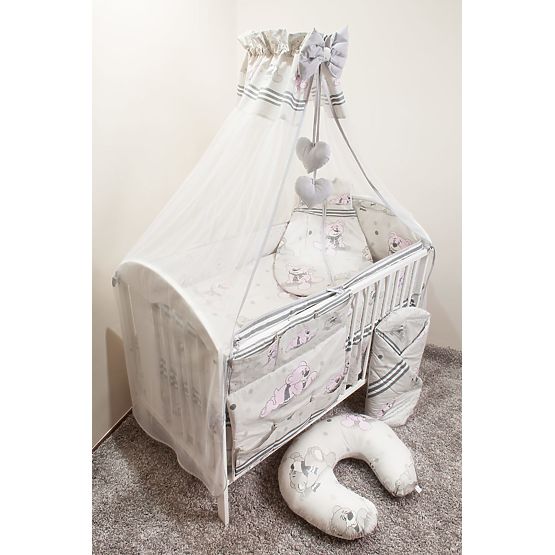 Set lenzuola per lettino 120x90cm Dreamer grigio