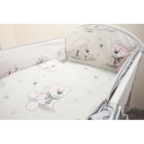 Set lenzuola per lettino 120x90cm Dreamer grigio