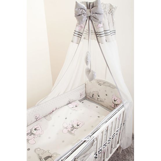 Set lenzuola per lettino 120x90cm Dreamer grigio