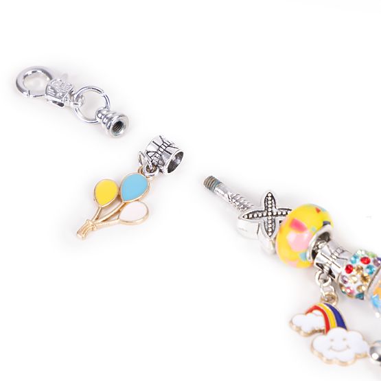 Set per creare braccialetti, collane, ciondoli, perline 66 elementi + organizer e borsa