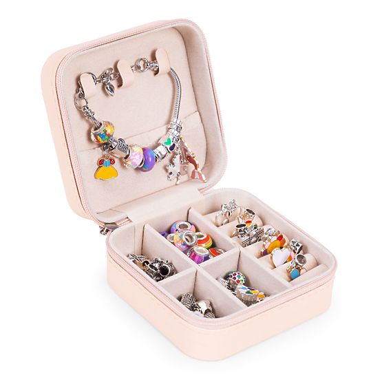 Set per creare braccialetti, collane, ciondoli, perline 66 elementi + organizer e borsa