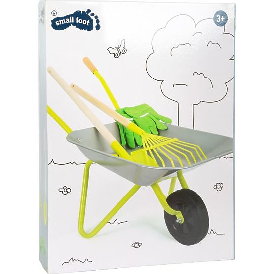 Set per giardiniere Carriola + Attrezzi + Guanti