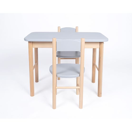 Set tavolino e sedie Simple - grigio