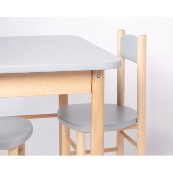 Set tavolino e sedie Simple - grigio