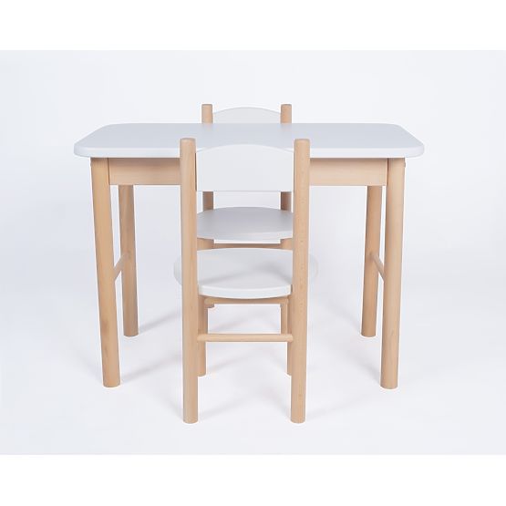 Set tavolino e sedie Simple - bianco