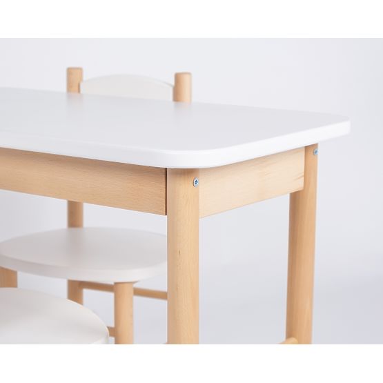 Set tavolino e sedie Simple - bianco