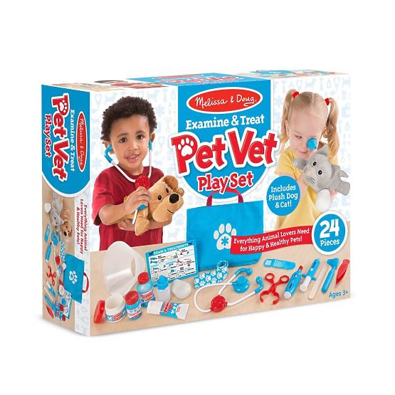 Set veterinario con animali imbalsamati