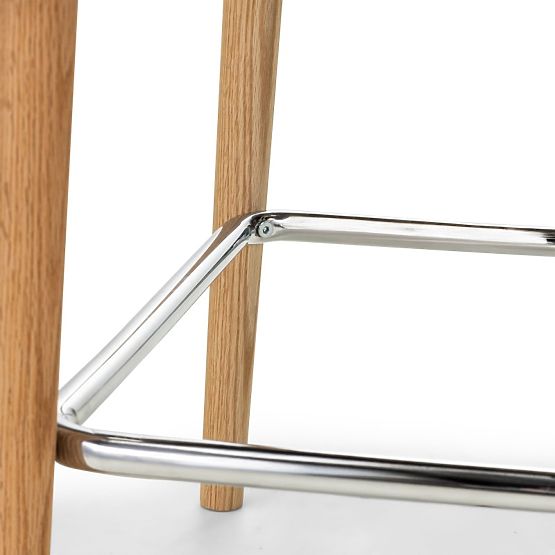 Sgabello da bar Amalfi, crema, rovere