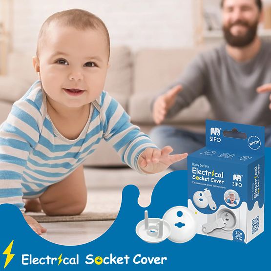 SIPO Coperture protettive per prese elettriche, bianche - 12 pz