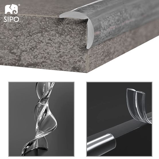 SIPO Nastro protettivo per bordi dei mobili, trasparente - 1 pezzo