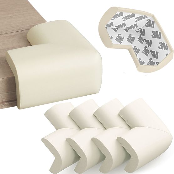 SIPO Protezione in schiuma per angoli di mobili, beige - 4 pz