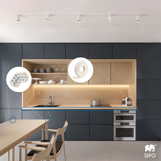 SIPO Protezione in schiuma per angoli di mobili, beige - 4 pz
