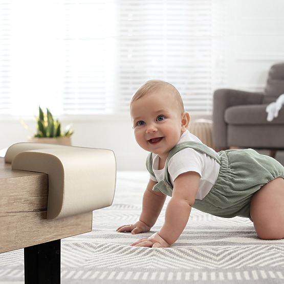 SIPO Protezione in schiuma per angoli di mobili, beige - 4 pz