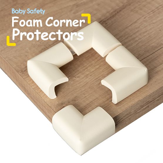 SIPO Protezione in schiuma per angoli di mobili, beige - 4 pz
