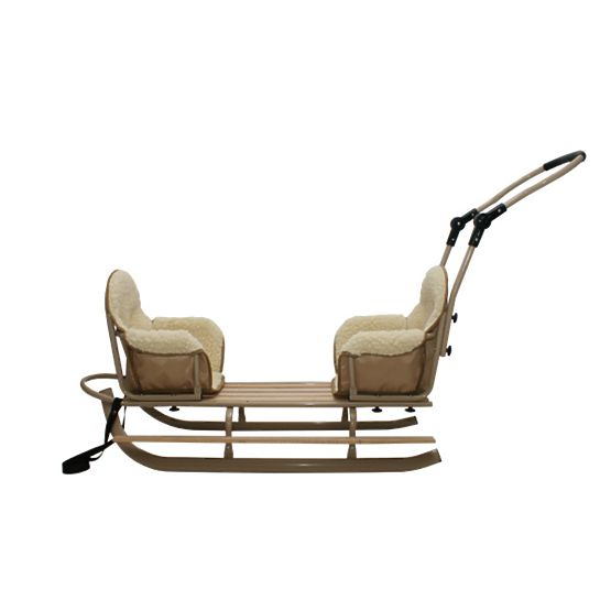 Slitte per gemelli Duo - colore grigio del sedile