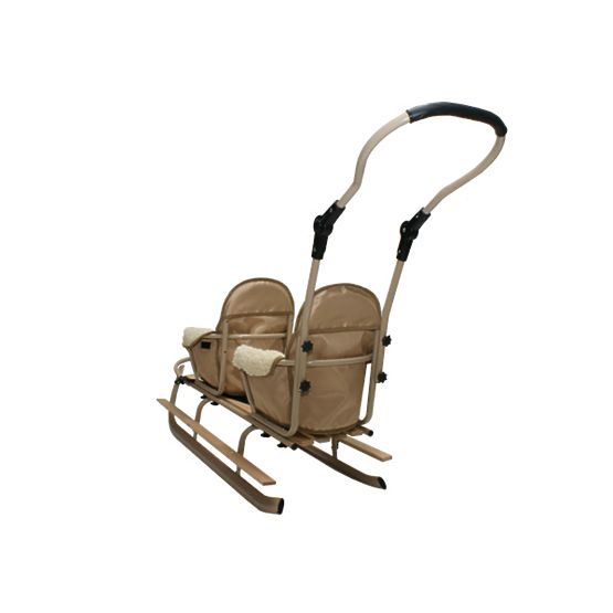 Slitte per gemelli Duo - colore grigio del sedile