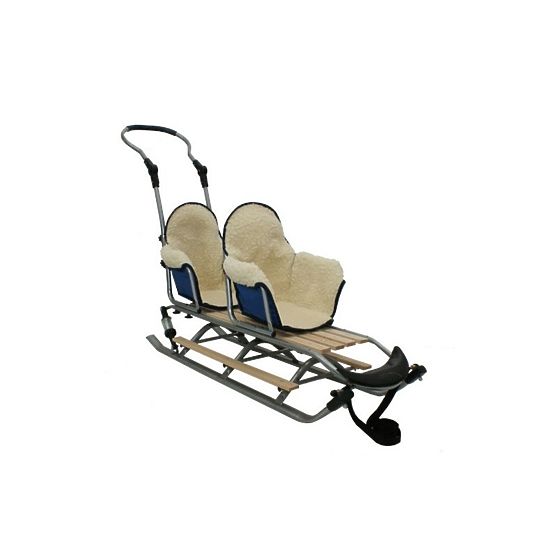 Slitte per gemelli Duo Sport - colore rosso del sedile