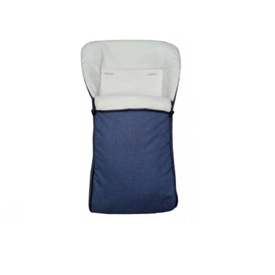 Slitta per bambini con schienale e capottina - jeans/melange
