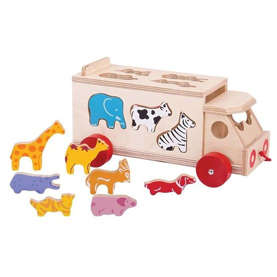 Slot machine Bigjigs, camion con animali