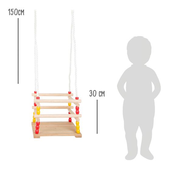 small foot Altalena in legno per bambini piccoli