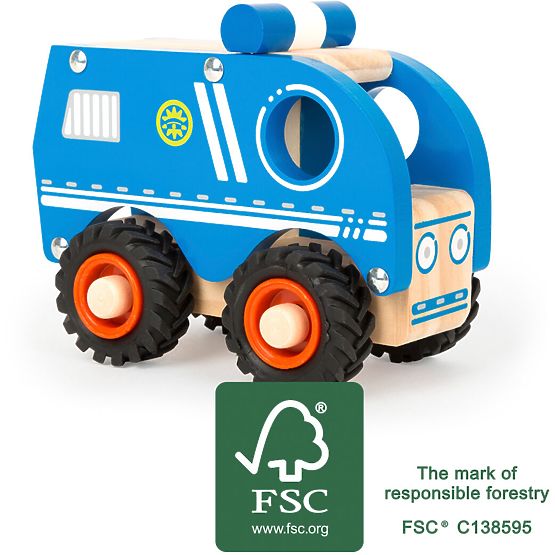 small foot Auto della polizia in legno
