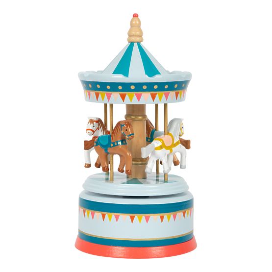 small foot Carillon giostra cavallini blu