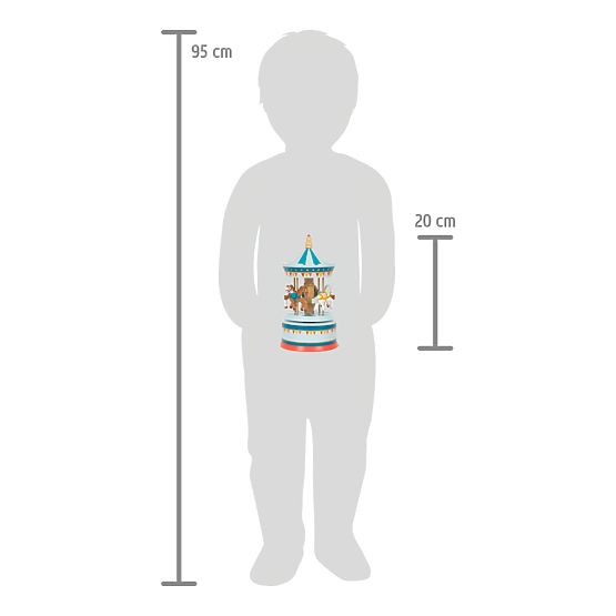 small foot Carillon giostra cavallini blu