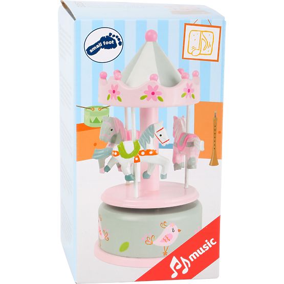 small foot Carillon giostra cavallini rosa