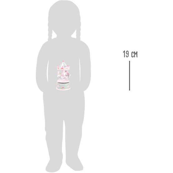 small foot Carillon giostra cavallini rosa