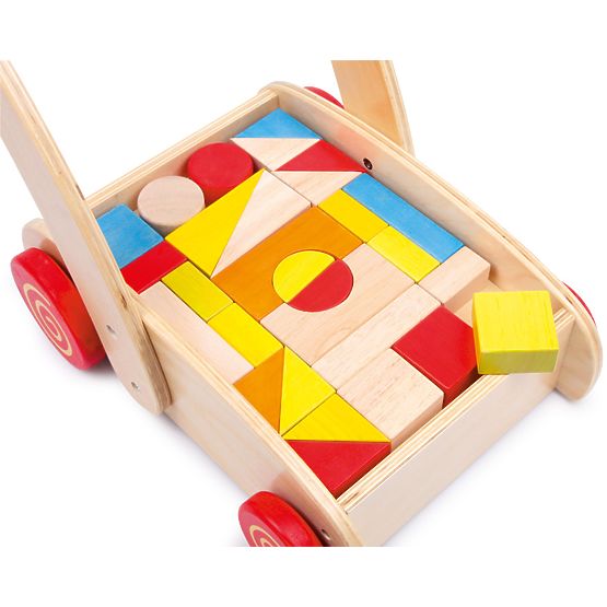 small foot Carrello deambulatore in legno con blocchi