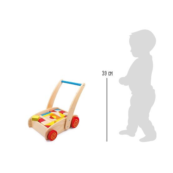 small foot Carrello deambulatore in legno con blocchi